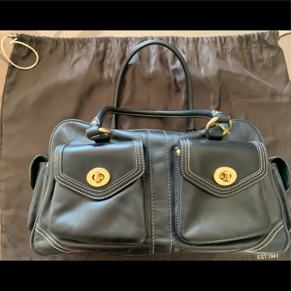 Black leather Vintage COACH doctor’s bag